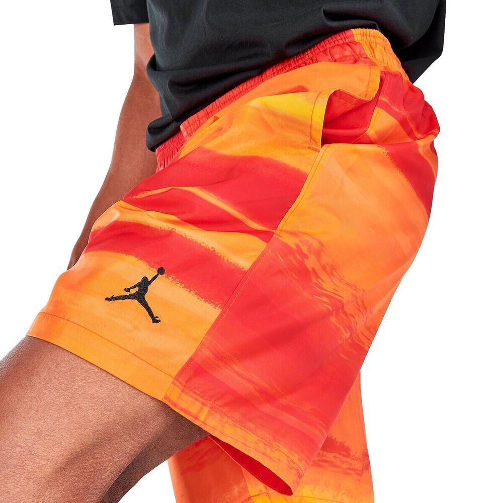 Jordan Vintage Rare Retro AJ1 Legacy Club Woven Shorts Nylon Orange Large